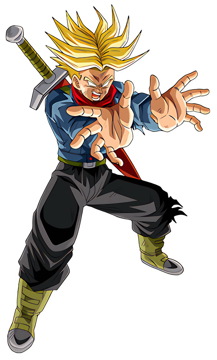 SSJ2 Future Trunks Future Saga Render by ZanninRenders on DeviantArt