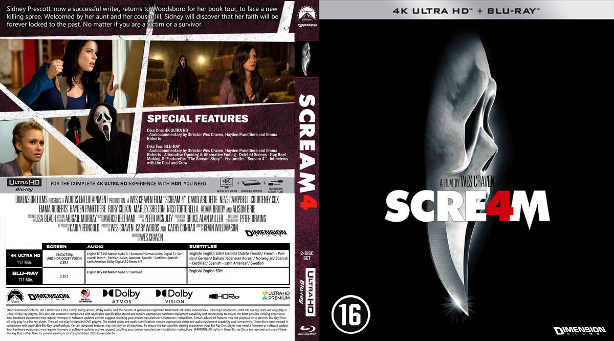 Scream 4 4k Blu Ray Custom Cover By Covercollector On Deviantart