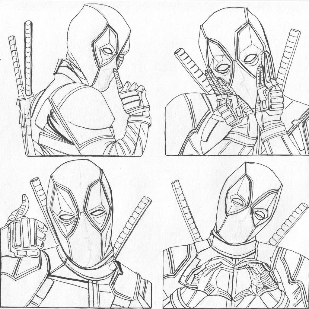 Deadpool sketches by ikebana-faberje on DeviantArt