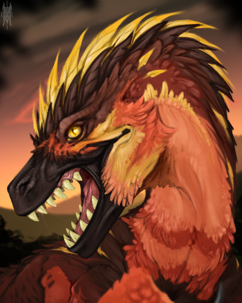 Utahraptor headshot (oc) by Hela95 on DeviantArt