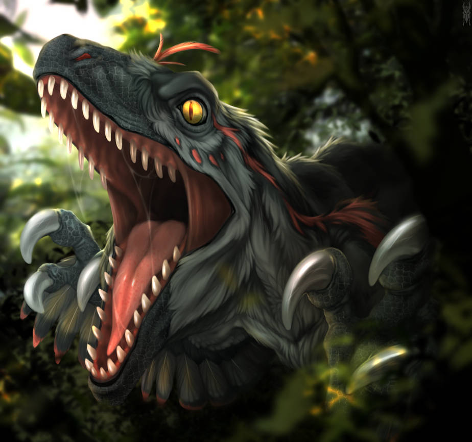 Raptor headshot by Hela95 on DeviantArt