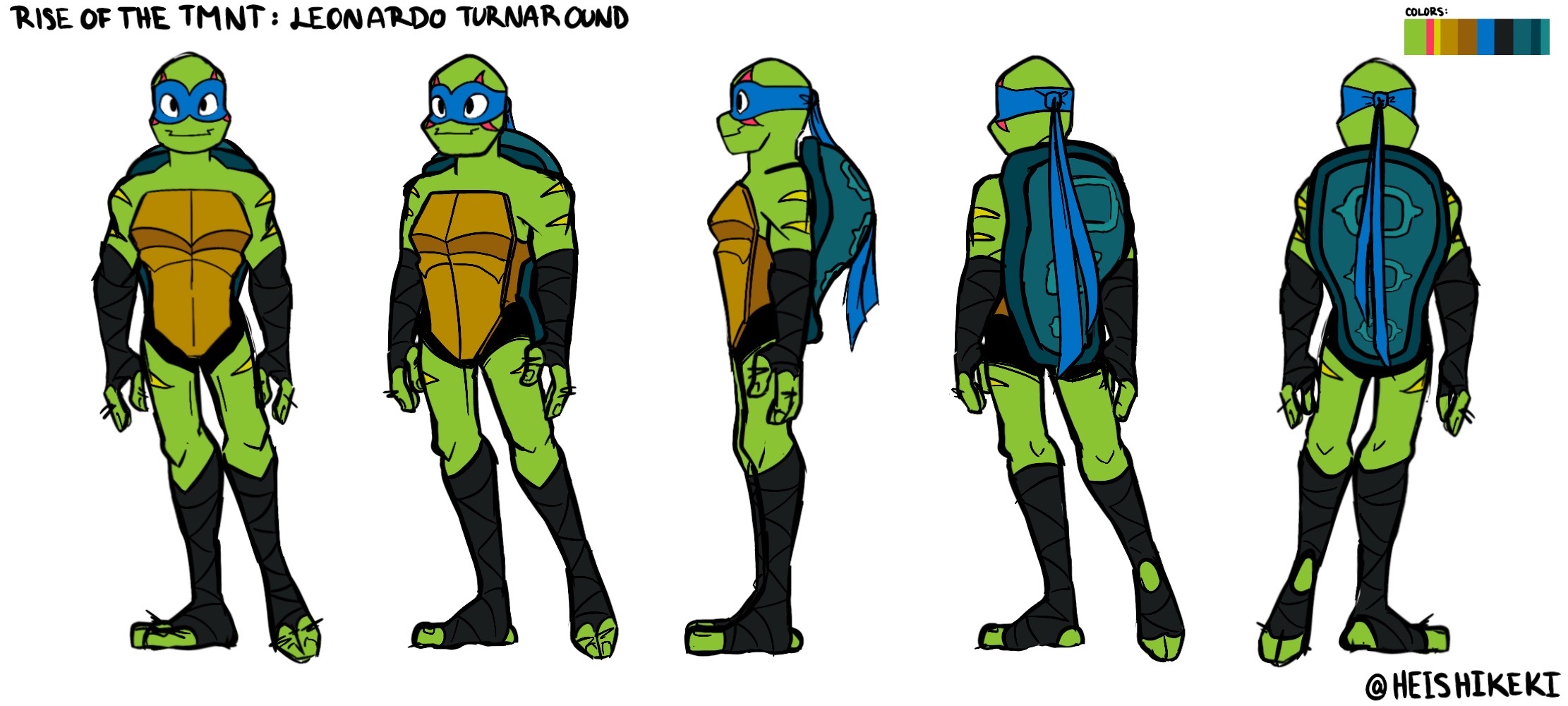 ROTTMNT Movie Leo Turnaround by heishikeki on DeviantArt