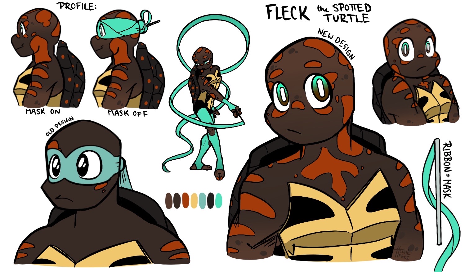 Deviantart Softshell Turtle Fleck the Spotted Turtle (ROTTMNT OC Redesign) by heishikeki on DeviantArt