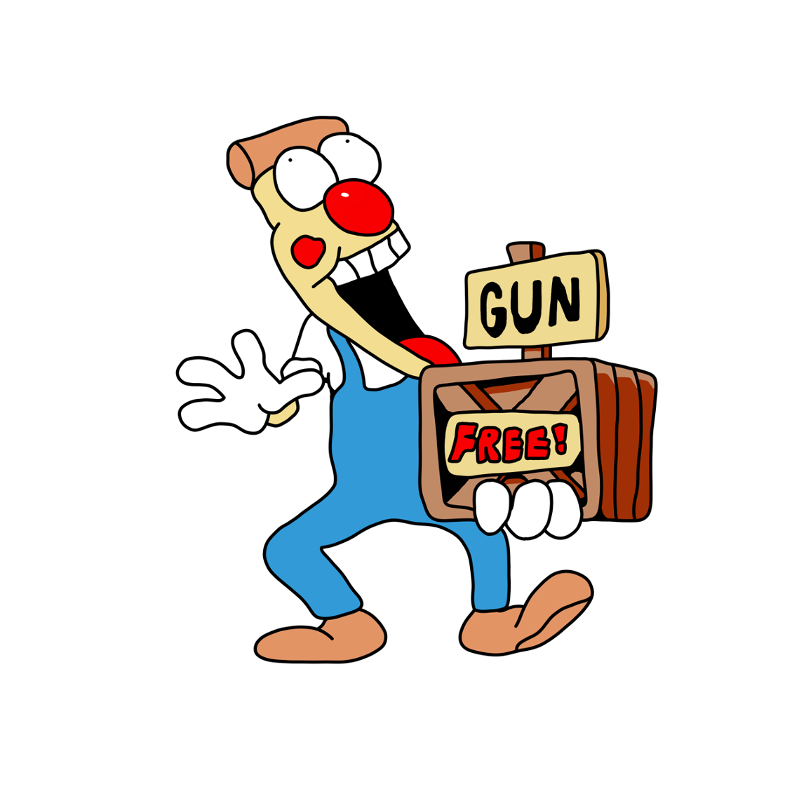 Pizzahead - Gun Free Box - Emote by GrimCrow205 on DeviantArt