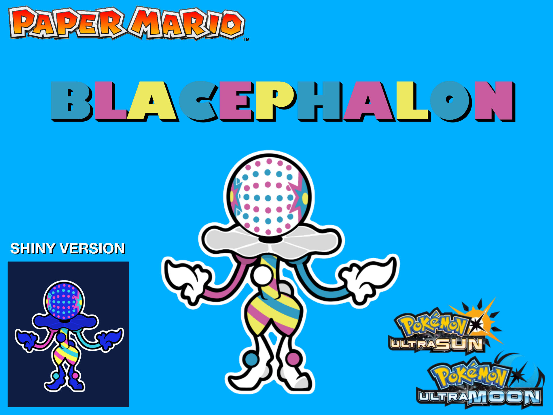 Paper Mario Ultrablock PAPER MARIO - Ultra Beast - Blacephalon by GrimCrow205 on DeviantArt