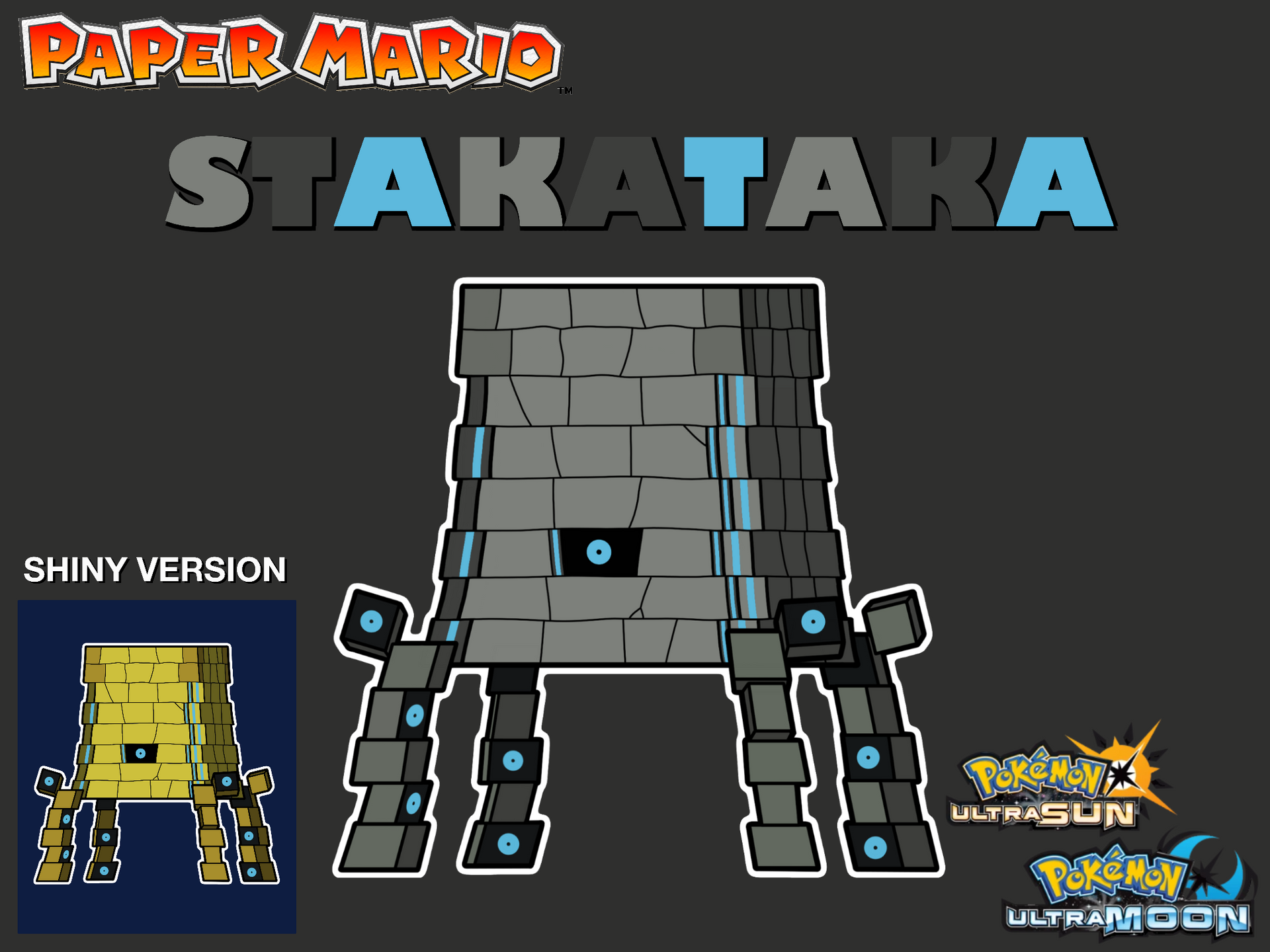 Stackataka PAPER MARIO - Ultra Beast - Stakataka by GrimCrow205 on DeviantArt