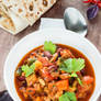 Vegetarian chilli with red and white beans