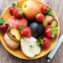 Fresh summer fruits in plate