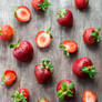 Strawberries  on wooden table