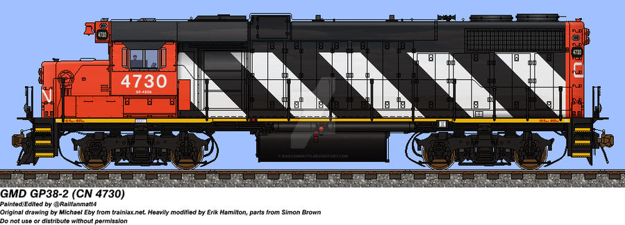 Gp38 Frame CN GP38-2 4730 by Railfanmatt4 on DeviantArt