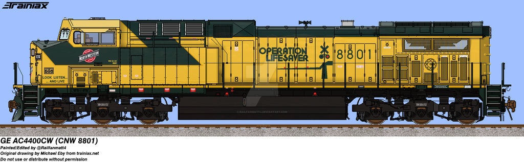 CNW AC4400CW 8801 by Railfanmatt4 on DeviantArt