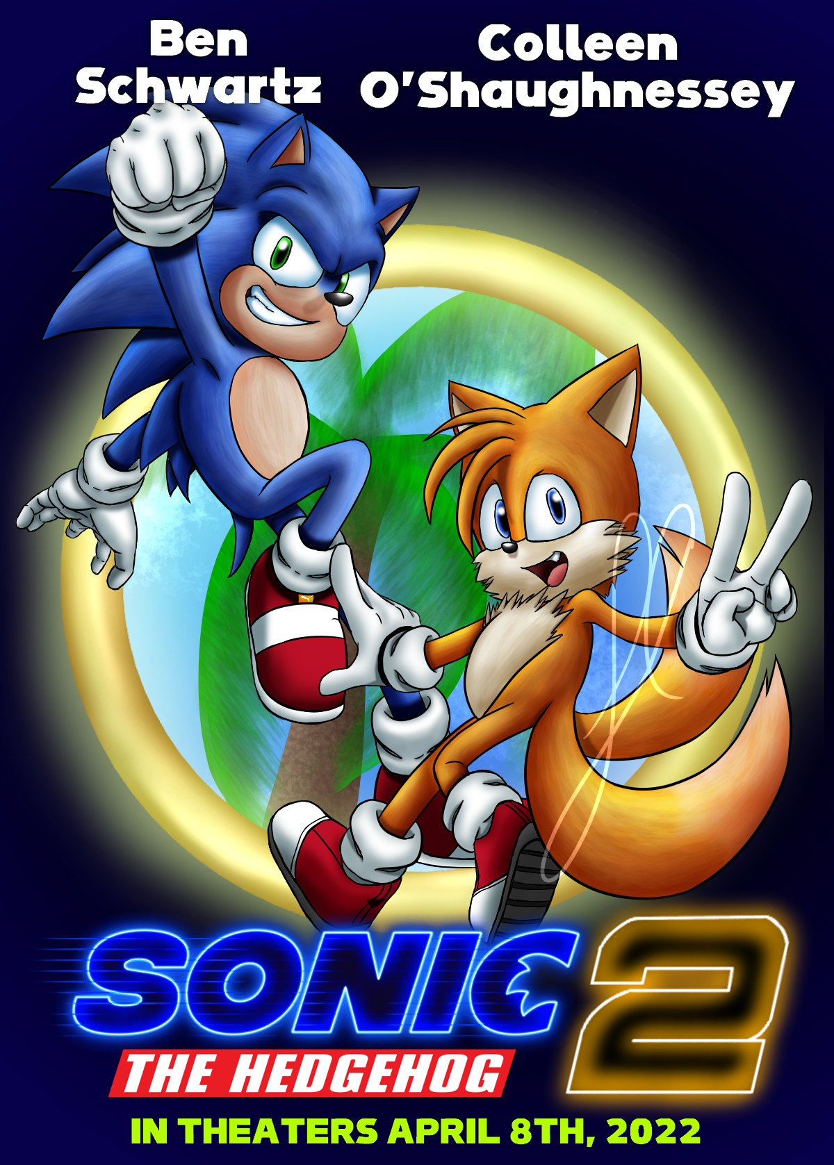 sonic movie 2 fan poster by q2027 -- Fur Affinity [dot] net