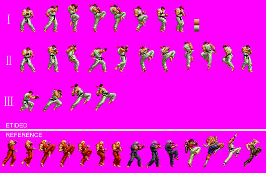 Ryu_Knee Strike_sprittesheet