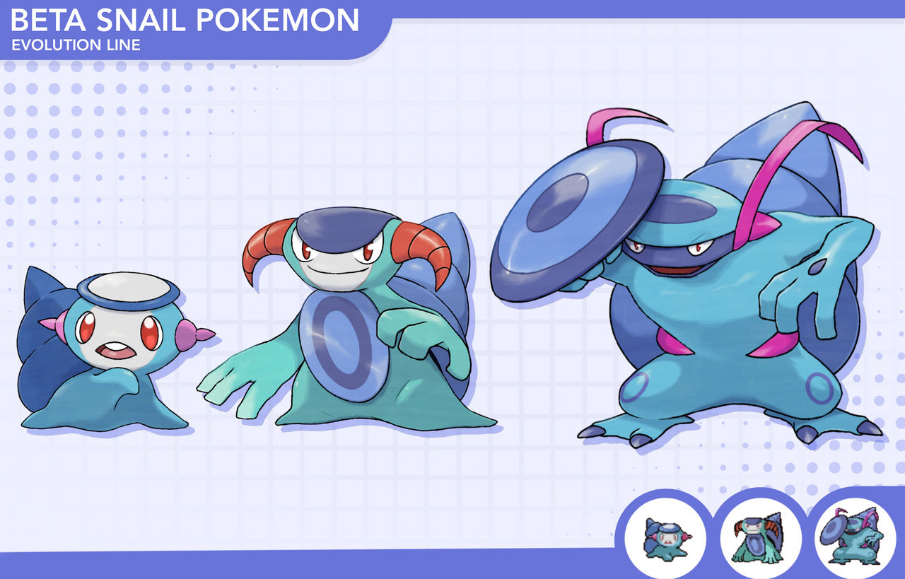 Beta snail Pokemon Evo line by NintenPatri on DeviantArt