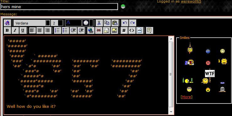 ASCII art amateur by werewolf65 on DeviantArt