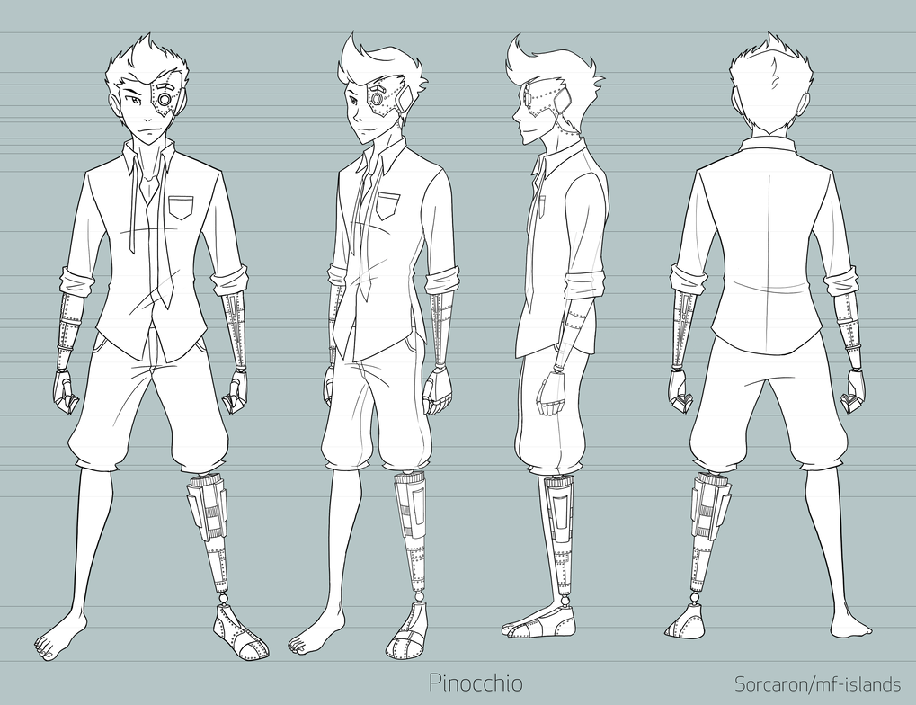 Pinocchio Forwardview Pinocchio Character Turnaround by Sorcaron on DeviantArt