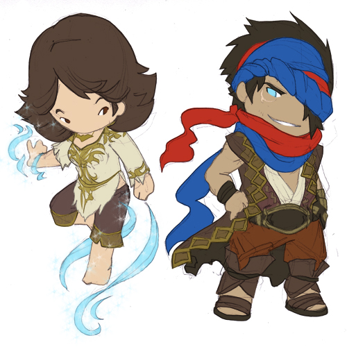 PoP: Mini Prince and Elika by Ghostey