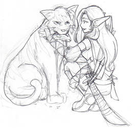 Huntress and her pet