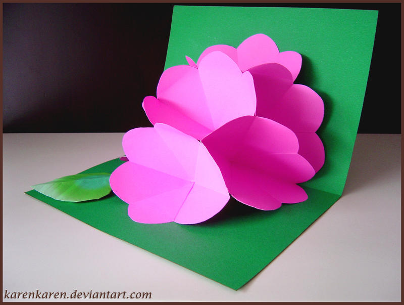 Kirigami flower card