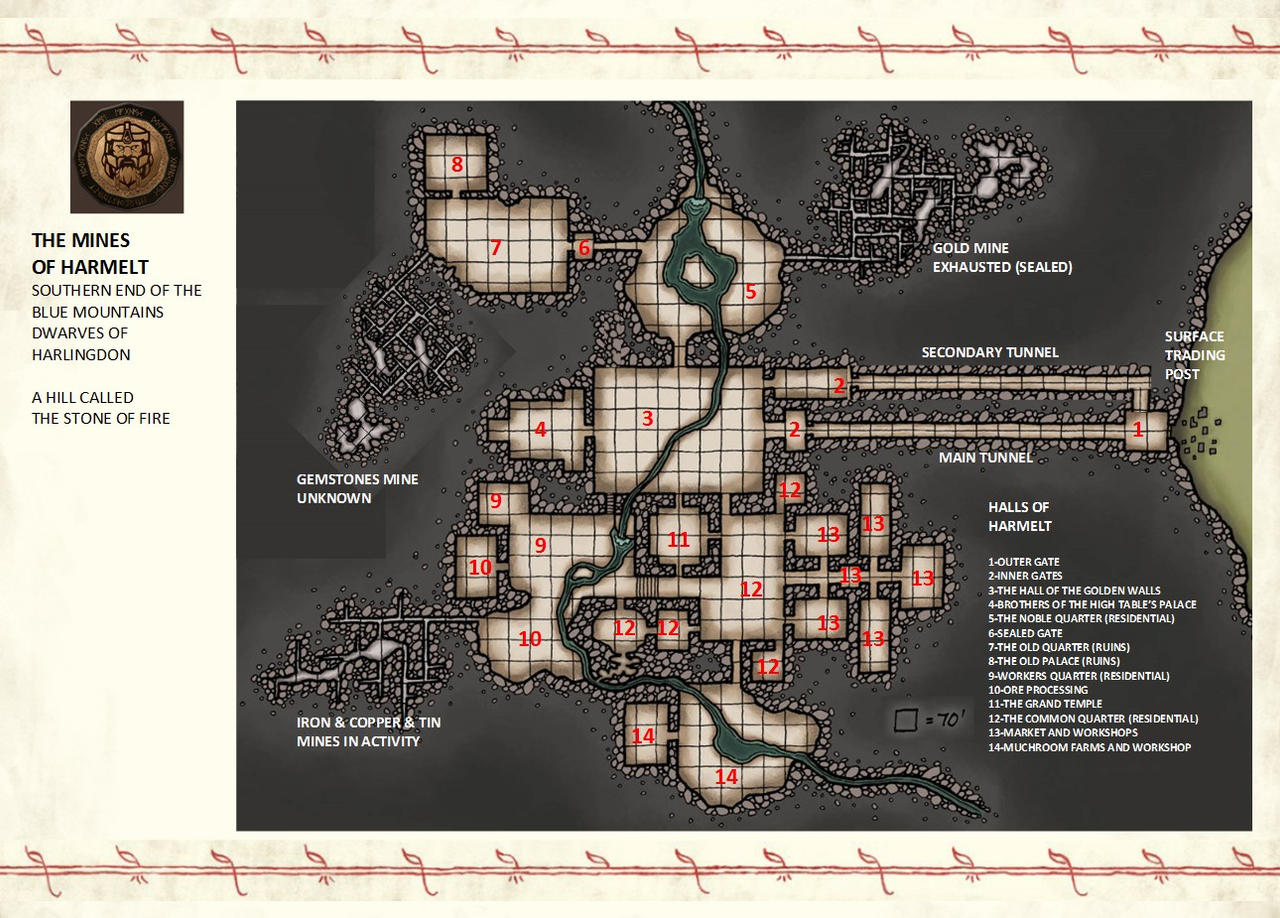 The Mines Of Harmelt Map by WizardRhosgobel on DeviantArt