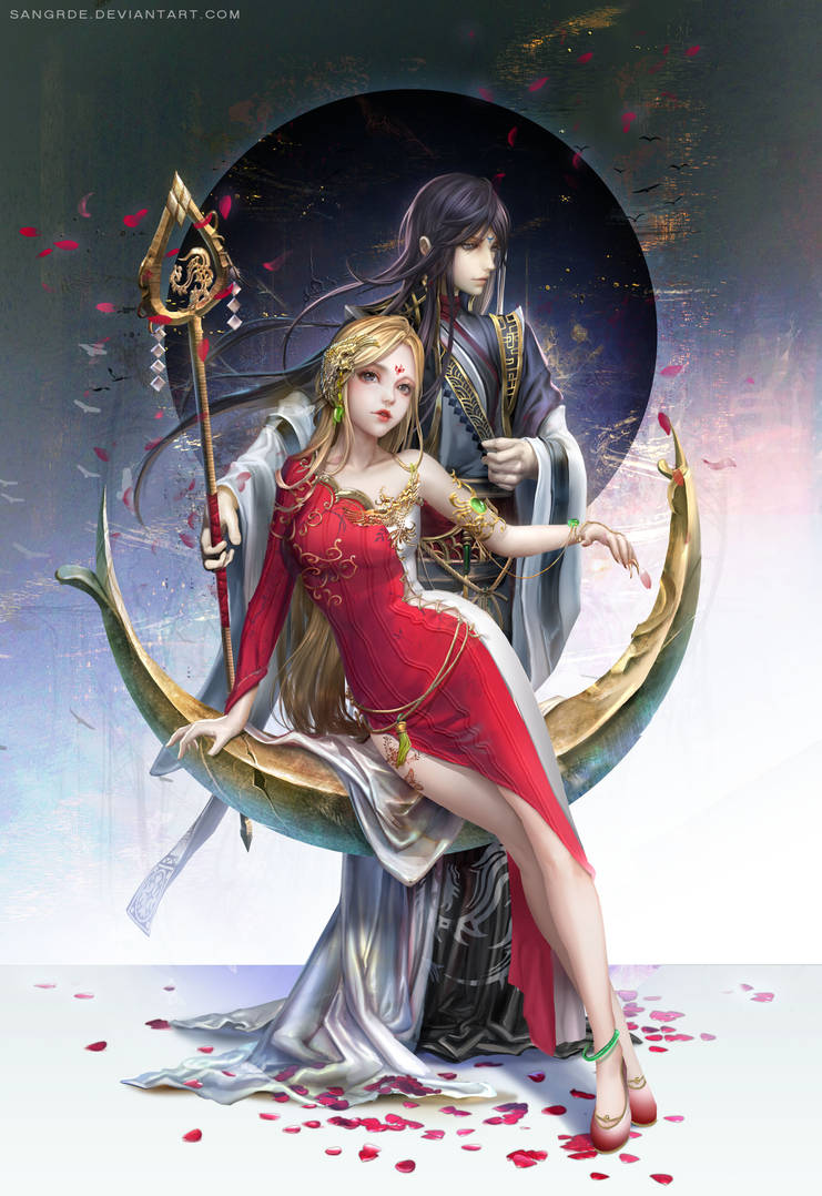 :: Amaterasu and Tsukuyomi :: by SiZNArt :: Amaterasu and Tsukuyomi :: by SiZNArt