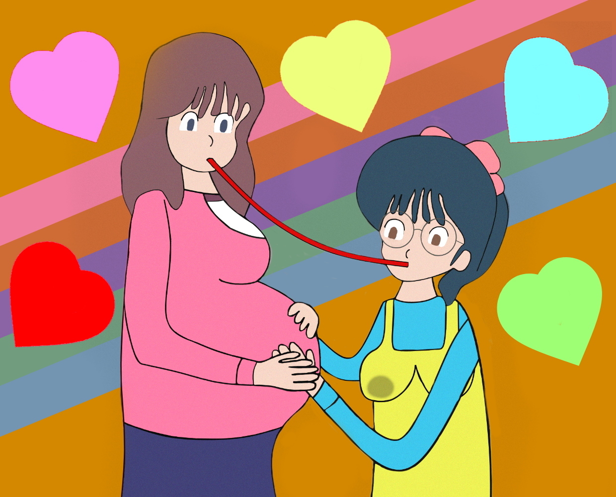 Maternity Deviantart Kasuga Sisters' Maternity Love by TopCat311 on DeviantArt