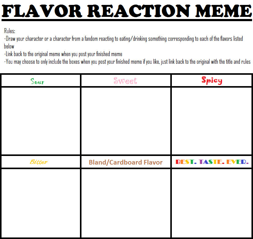 Flavor Reaction Meme