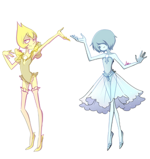 Yellow pearl and Blue pearl