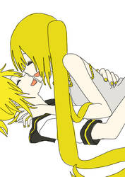 Neru and len happy