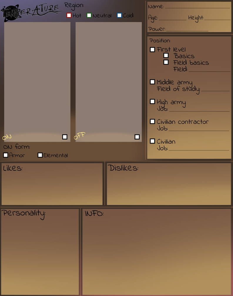 Temperature - New character sheet by HiSS-Graphics on DeviantArt