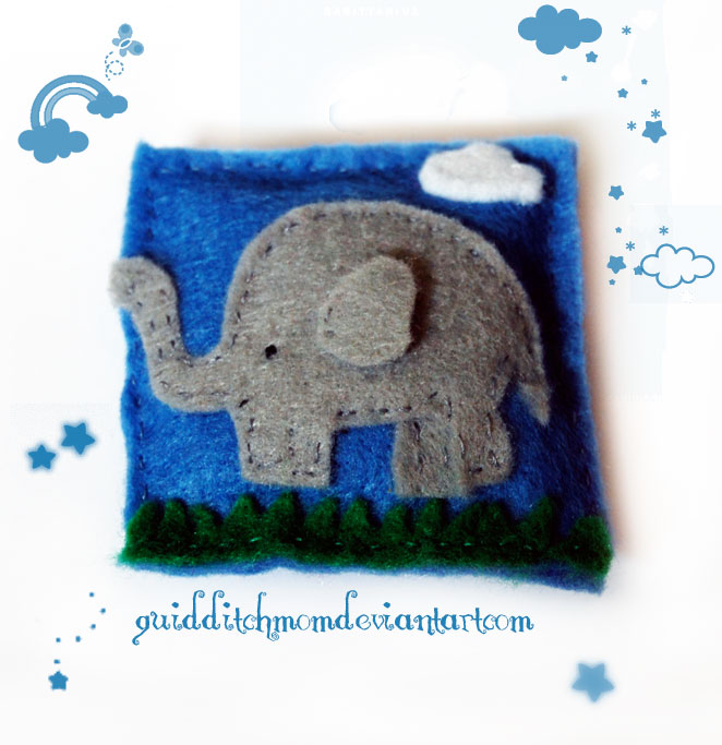 elephant plushie magnet