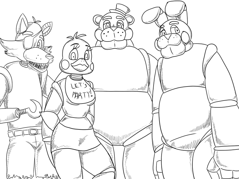 FNAF Lineart