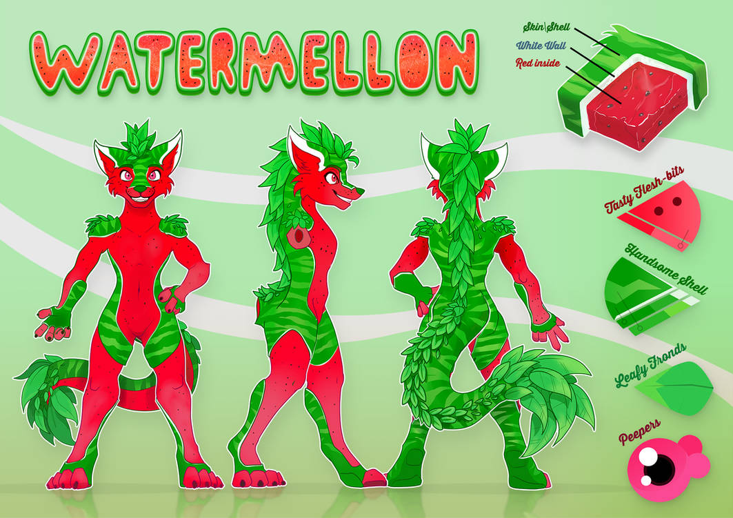 Ref-Sheet - Watermellon by Kraden