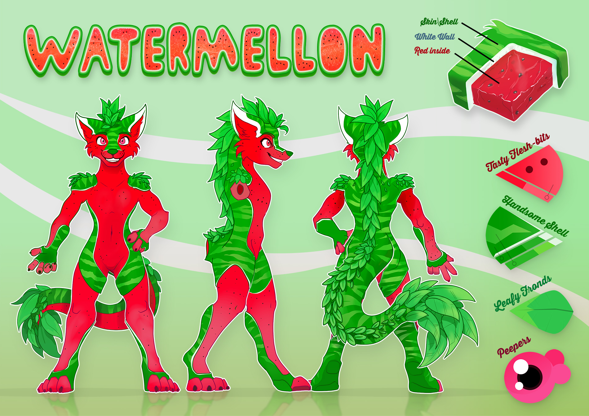Ref-Sheet - Watermellon by Kraden