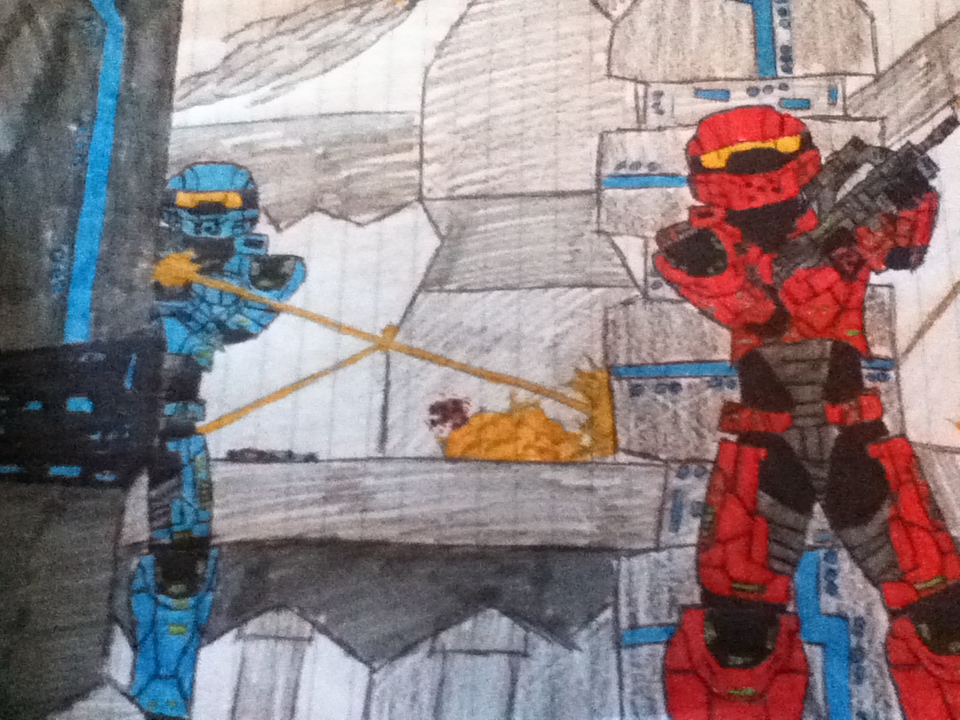 Halo Rvb Drawing Halo four RvB by BurningBlaze95 on DeviantArt