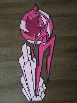 Pink Diamond Mural Perler Beads