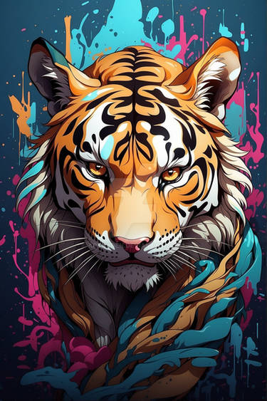 Graffiti-style Tiger#4