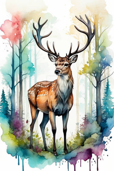 A Deer In A Forest#6