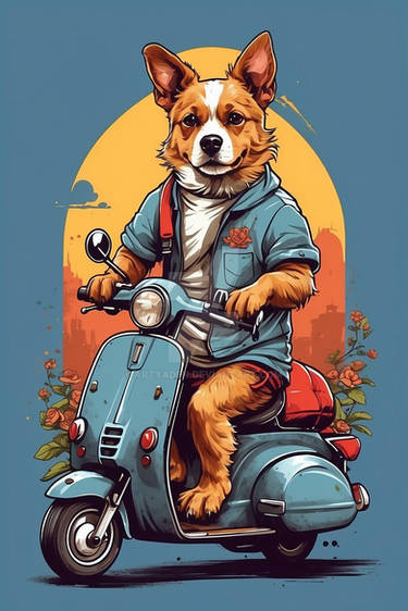 Dog On A Scooter#2