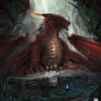 Red dragon (Kickstarter alternative card art)