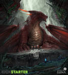 Red dragon (Kickstarter alternative card art)