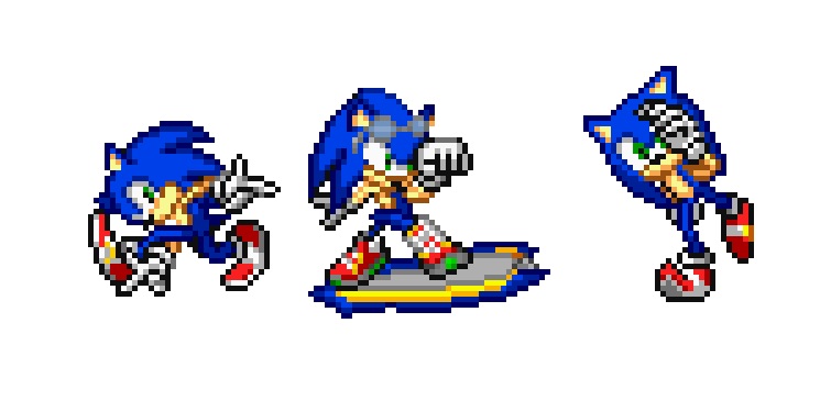 Pixilart - A detailed Sonic 1 sprite by Diam0nddude