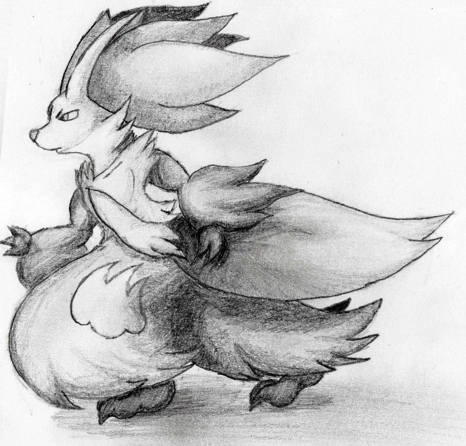 Male Delphox Sketch