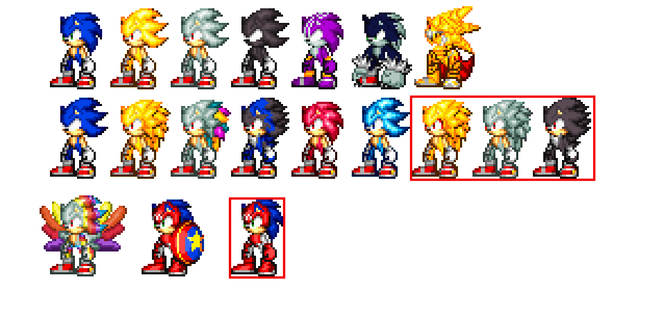 Sonic Form Sprites: Canon and Fanon