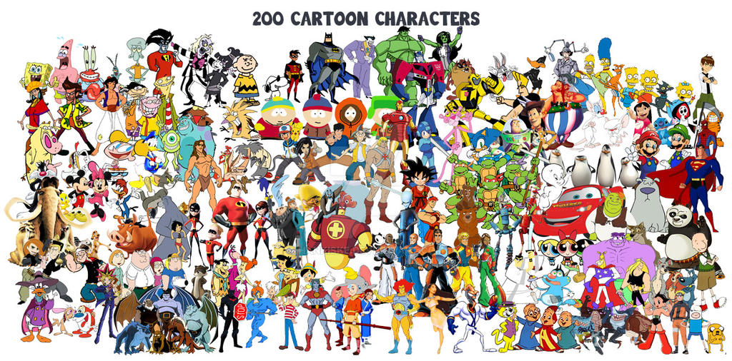 200 Cartoon Characters by hankiske on DeviantArt