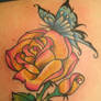 Rose Butterfly Tattoo