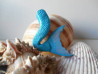 Aquamarine Fantasy Mermaid Tail Pendant