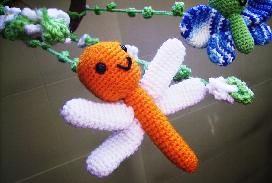 Dragonfly baby mobile