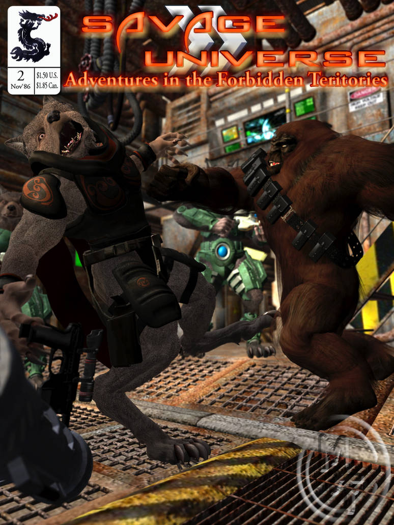 Bigfoot vs Werewolf...in space!!! by kageryu