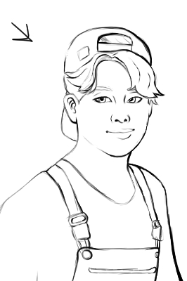 Jimin in adorable dungaries wip